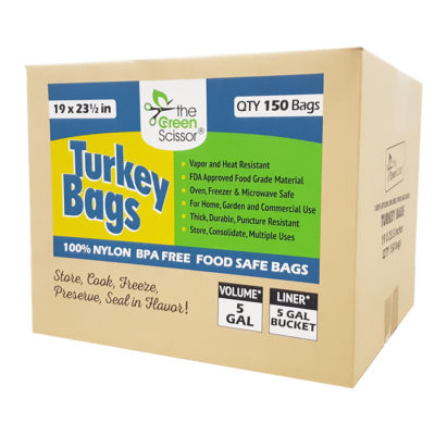 25 bags 19"x23" Turkey & Chicken Smell proof Oven bags Harvest Storage 