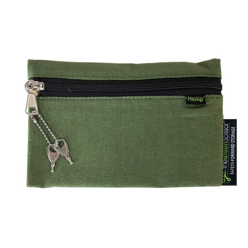The Green Scissor Locking Stash Bag: Hemp SMALL