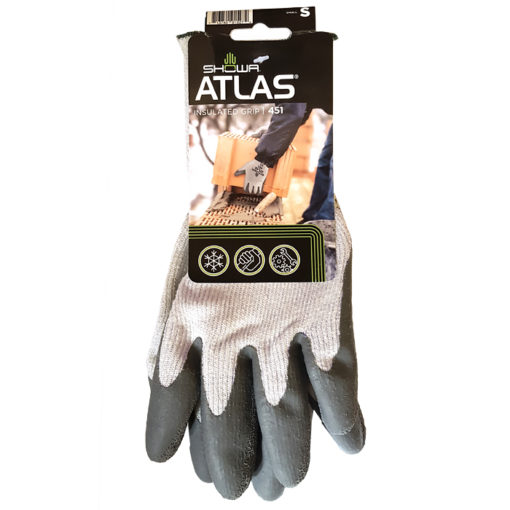 Showa Atlas Therma Fit Latex Coated Gloves 451 GREY
