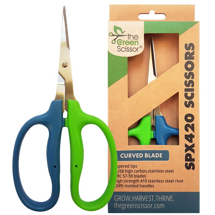 The Green Scissor SPX420 Scissors: CURVED - Wholesale Harvest Supply