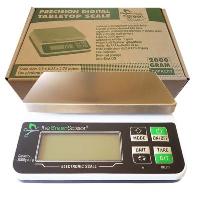 The Green Scissor Precision Digital Tabletop Scale 2000 g Capacity