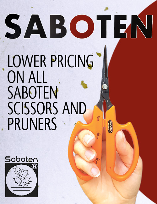 SABOTEN new lower pricing on all scissors and pruners now.