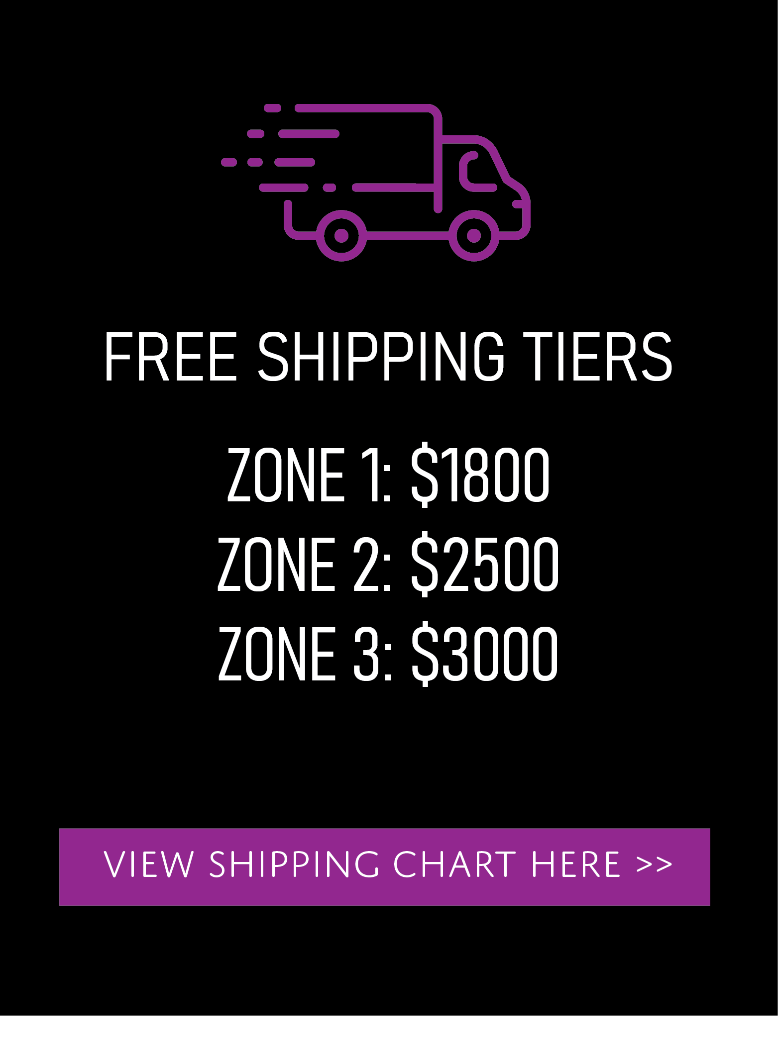 Free Shipping Tiers Available